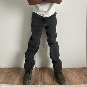 ✪  Wrangler Premium Vintage 1947 Streetwear Black Denim Jeans - Size 35 x 32